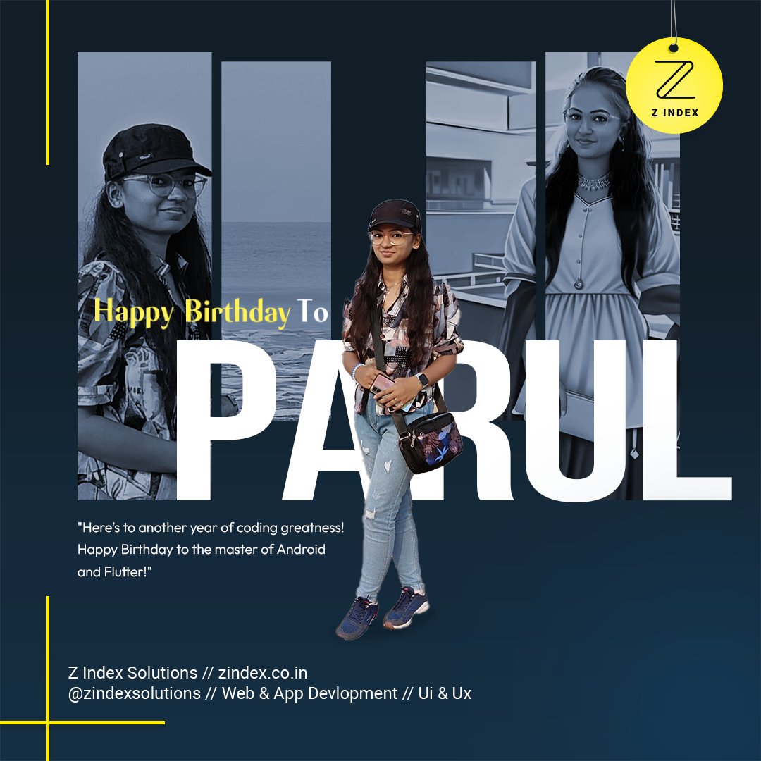 ZindexSolutions's tweet image. 🎂 Happy Birthday, Parul! 🎂
Today, we celebrate you and all the incredible work you do! May your birthday be filled with great ideas, fun times, and a well-deserved break from debugging.
#HappyBirthday #HappyBirthdayparul #andrioddeveloper #appdeveloper #parulday #zindex