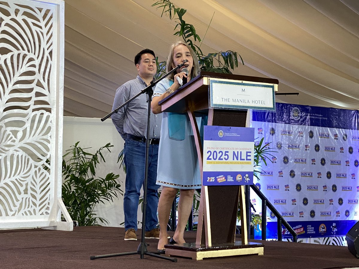 LOOK: Heidi Mendoza, a former commissioner of the Commission in Audit, files her candidacy for senator.  

“Kaya po ako’y nangahas para maituloy ko po yung pagsasalita, pagtuturo ng budget information, pagiging transparent,” she says. | via <a href="/jauhnetienne/">Jauhn Etienne Villaruel</a> #Halalan2025