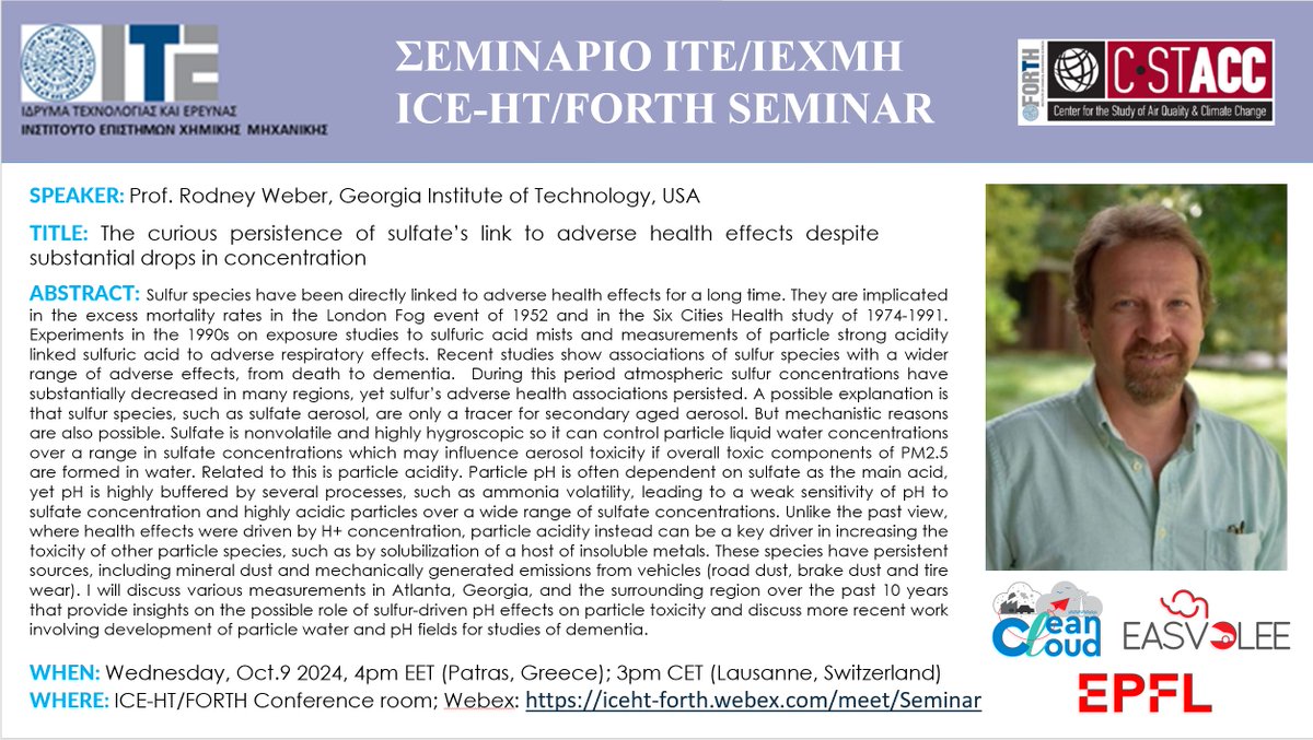 Athanasios Nenes (@lapi_epfl) on Twitter photo After <a href="/epflENAC/">EPFL-ENAC</a>, Prof. R.Weber <a href="/GeorgiaTechEAS/">Georgia Tech EAS</a> visits <a href="/FORTH_ITE/">FORTH</a> <a href="/cstacc/">CSTACC_FORTH</a> & <a href="/CleanCloud_HE/">CleanCloud_HE</a> <a href="/MtHelmosSite/">Helmos Station</a> #CHOPIN campaign in Greece! He is giving a seminar, Wed.Oct.9 @ 3pm CET (4PM EET) at ICEHT/FORTH (in person), iceht-forth.webex.com/meet/Seminar (online) - See you there! After <a href="/epflENAC/">EPFL-ENAC</a>, Prof. R.Weber <a href="/GeorgiaTechEAS/">Georgia Tech EAS</a> visits <a href="/FORTH_ITE/">FORTH</a> <a href="/cstacc/">CSTACC_FORTH</a> & <a href="/CleanCloud_HE/">CleanCloud_HE</a> <a href="/MtHelmosSite/">Helmos Station</a> #CHOPIN campaign in Greece! He is giving a seminar, Wed.Oct.9 @ 3pm CET (4PM EET) at ICEHT/FORTH (in person), iceht-forth.webex.com/meet/Seminar (online) - See you there!