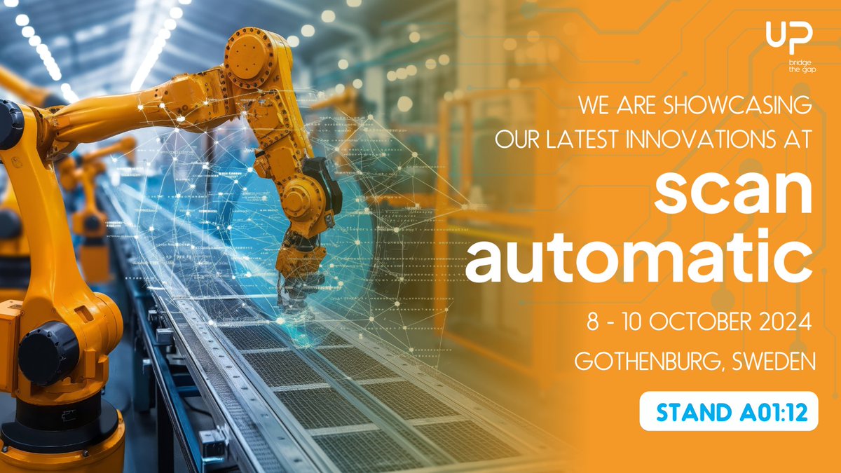 Today is the first day of Scanautomatic, and it’s our pleasure to invite you to interact with our latest innovations at stand A01:12. Between 8-10 October, you can find us here.

Take your pass: tickets.svenskamassan.se/projects/esucc…..

#AI #IndustrialAutomation #EdgeComputing