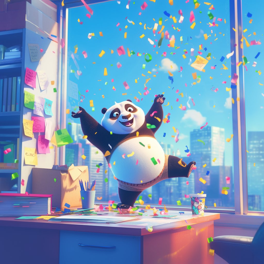 tan_hua18069's tweet photo. Friday feels! ๐๐ผLetโs celebrate the weekend! What are your plans? #TGIF #PandaParty #panda #AiArt https://t.co/kU6IUDTpSu