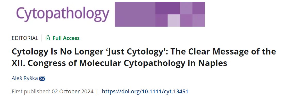 mdlozanoe's tweet photo. A timely and highly recommended insight into cytopathology by Prof. Ryska 👍🔝
 @ESP_Pathology @IACytology @SECitologia @SEAP_IAP @CytologyEFCS @cytopathology https://t.co/ewEX1Rhlpl