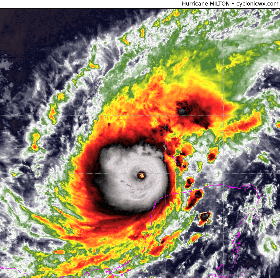 ejpl_2011's tweet photo. @AlertaMundoNews 🌪️ | ÚLTIMA HORA: Milton es ahora uno de los huracanes más fuertes jamás registrados con vientos máximos sostenidos de 180 mph (285 km/h). https://t.co/yDbxtvq9hp