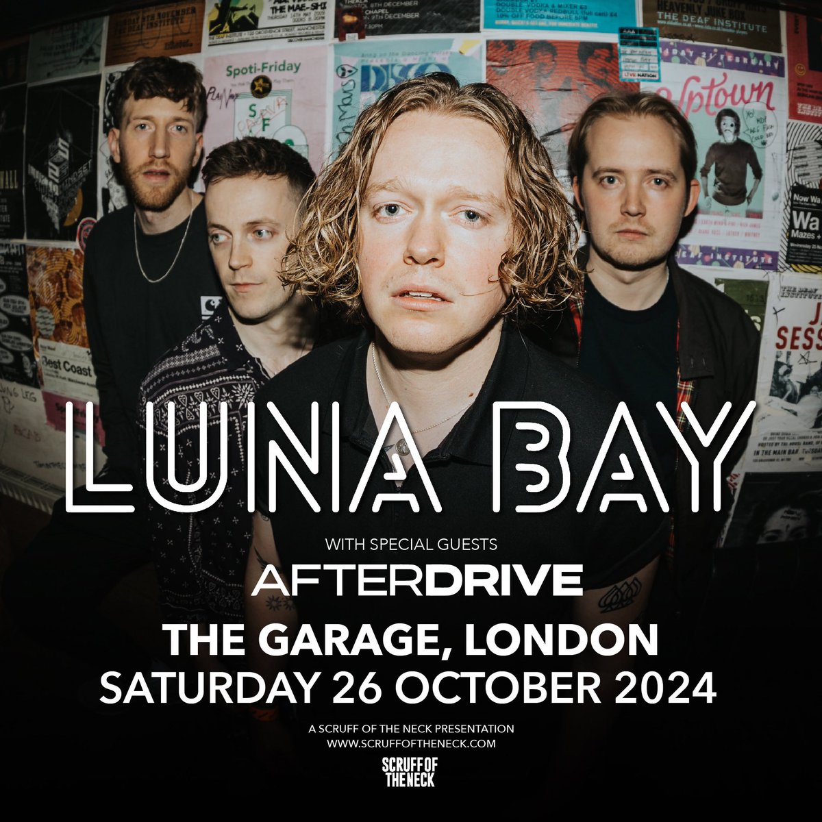 Big news! 🎉

On October 26th, we’ll be supporting <a href="/lunabayuk/">LUNA BAY</a> on their UK tour at The Garage in London! 

This is a big one, and we can’t wait to put on an epic show. Let’s make it one to remember.

Grab your tickets now, link in bio!

#livemusic #afterdriveband