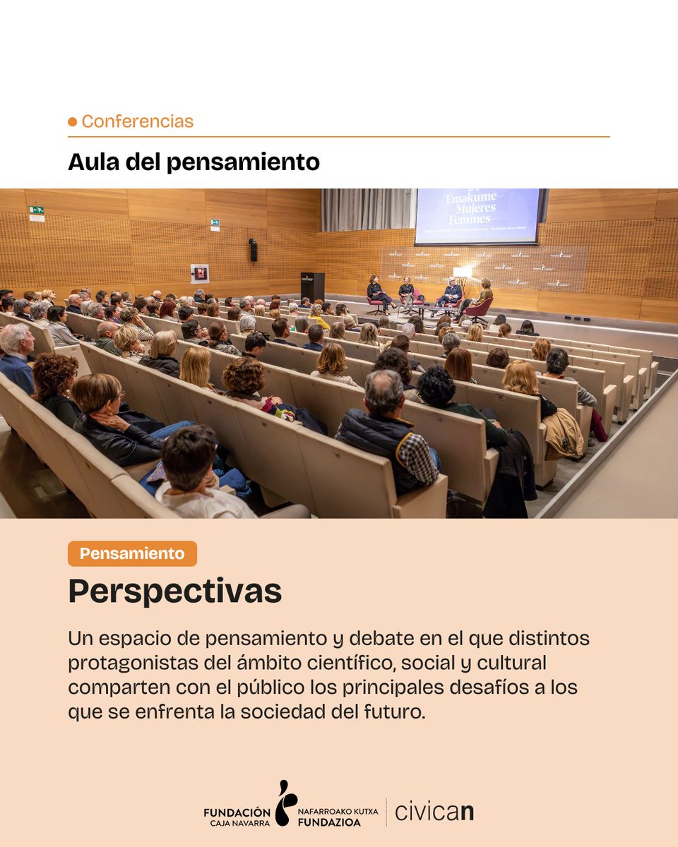 CIVICAN (@civicanfcn) on Twitter photo Descubre los encuentros Perspectivas de este otoño.
Programa en colaboración con Jakiunde, Academia de las Ciencias, de las Artes y de las Letras, y moderado por Nora Alonso, Doctora en Biología.
@fundcajanavarra
<a href="/jakiunde/">Jakiunde - Zientza, Arte eta Letren Akademia</a>
<a href="/alonso_nora/">NORA ALONSO</a> Descubre los encuentros Perspectivas de este otoño.
Programa en colaboración con Jakiunde, Academia de las Ciencias, de las Artes y de las Letras, y moderado por Nora Alonso, Doctora en Biología.
@fundcajanavarra
<a href="/jakiunde/">Jakiunde - Zientza, Arte eta Letren Akademia</a>
<a href="/alonso_nora/">NORA ALONSO</a>