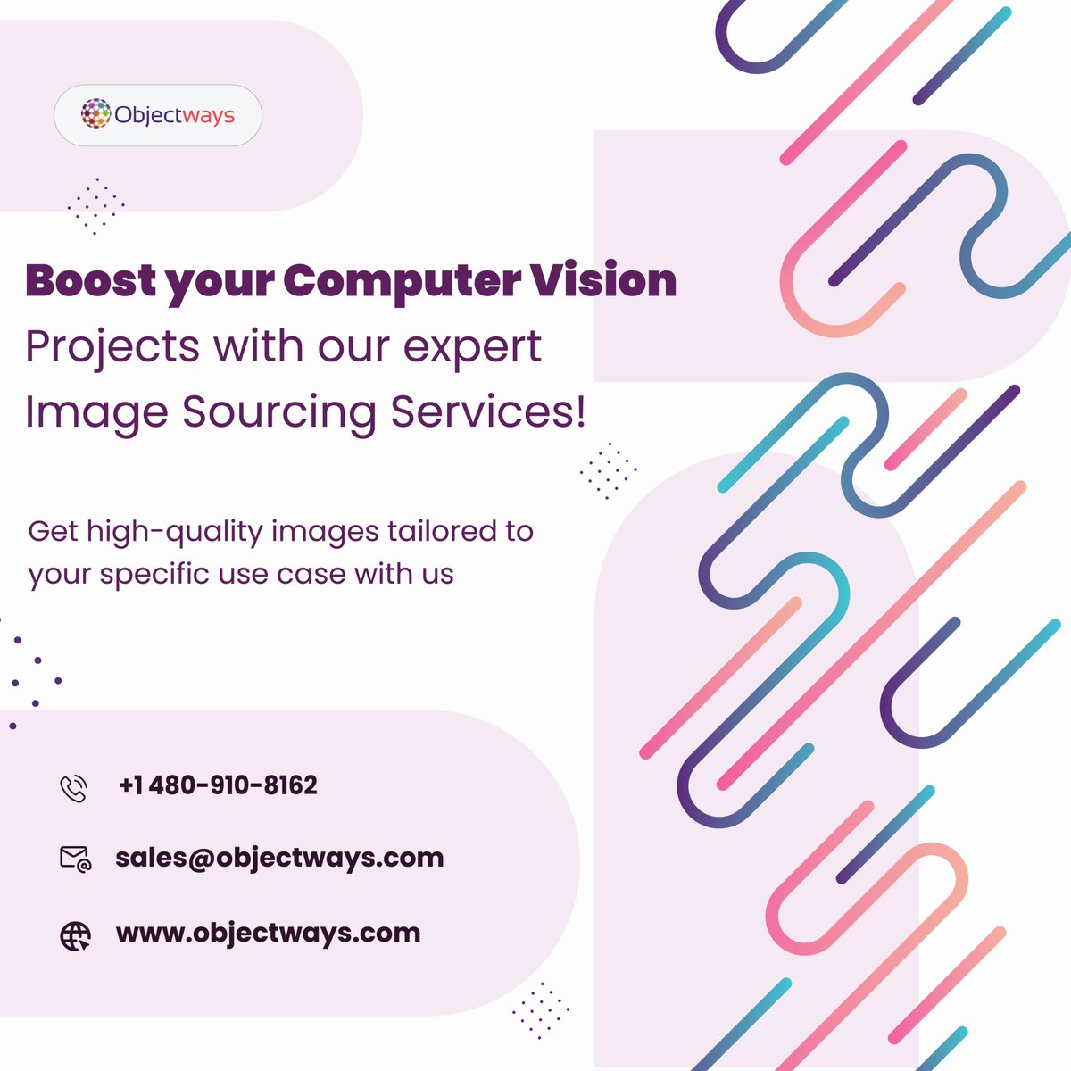 objectways's tweet image. Unlock the Power of Computer Vision with Custom Image Sourcing!
objectways.com/data-sourcing
#imagesourcing #datasourcing #datasourcingservices #NLPservices #contentmoderation #generativeaiservices #DatalabelingServices #datalabeling #dataannotationservices #objectways #computervision