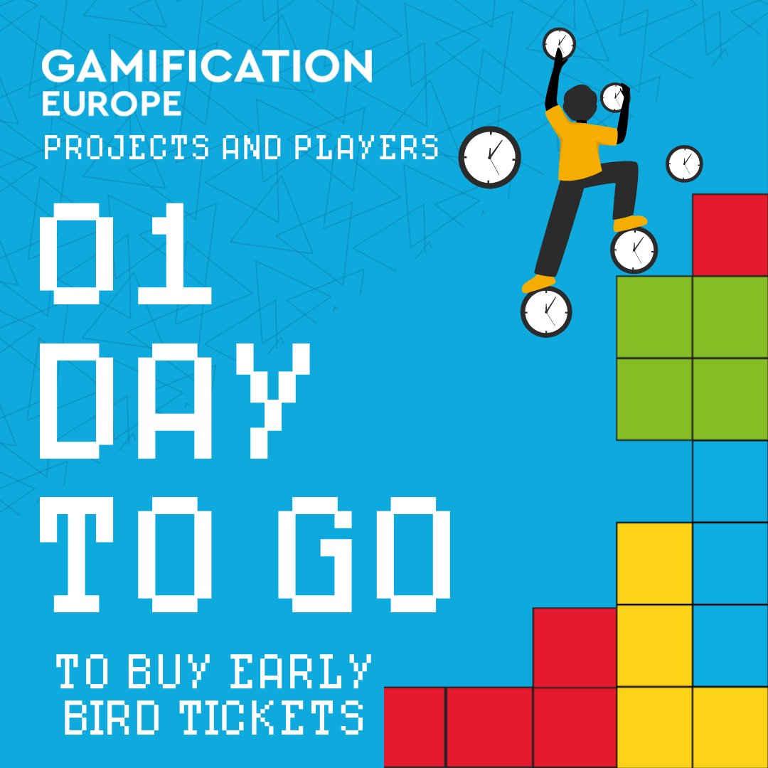 Gamification_EU's tweet photo. ⏳Last chance to get your Early Bird tickets for Gamification Europe 2024! ⏳
Don't miss out on savings—our special offer ends Thursday, 17th October. 
👉Grab your ticket now before prices go up: https://t.co/sWfMps1ut6
#GamificationEurope #EarlyBird #SaveTheDate #GameDesign https://t.co/f5bXbUff2P