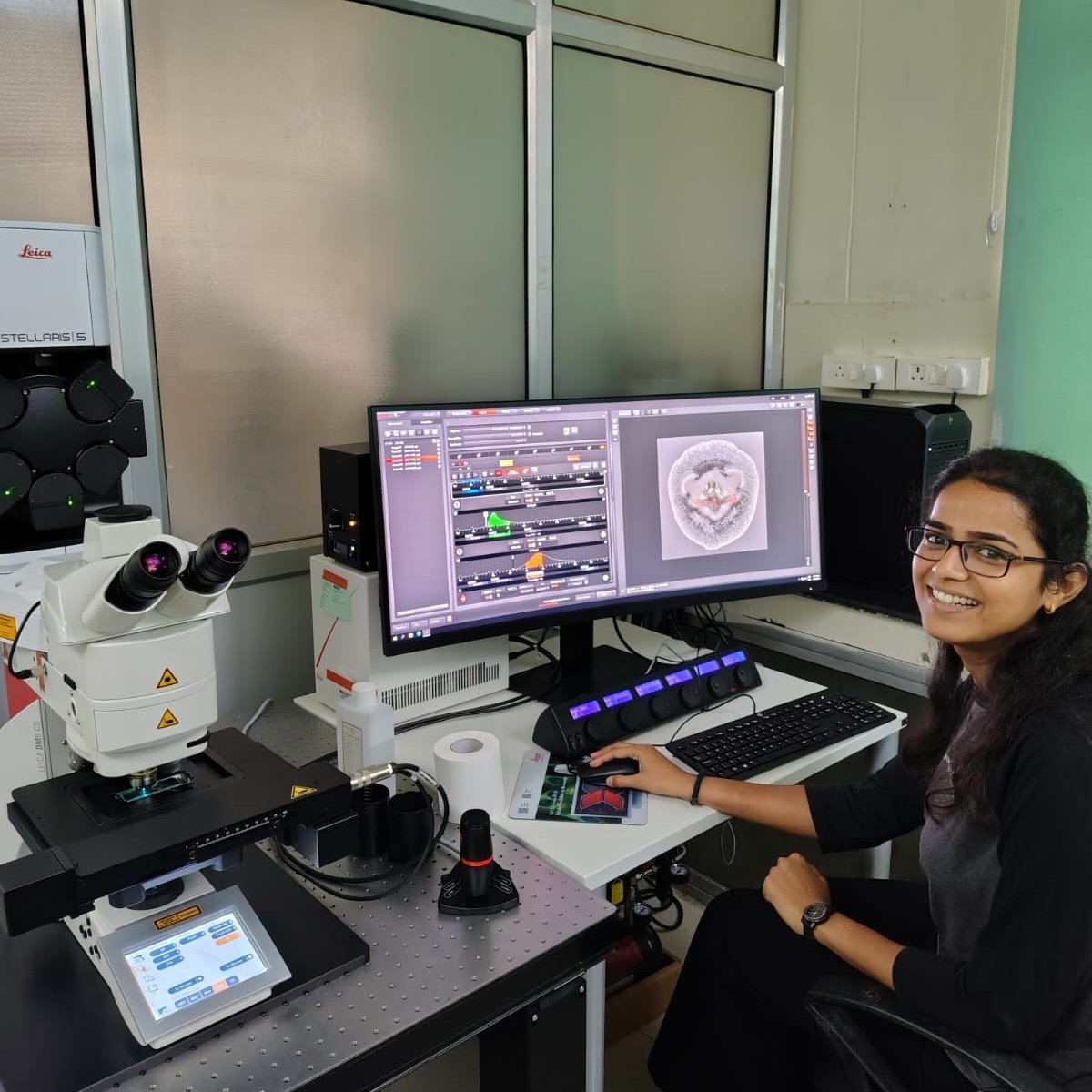 🔬 Big news! Our lab welcomes the Department of BSBE's new confocal Stellaris 5! Let's get exploring! 💎 #leica #stellaris5