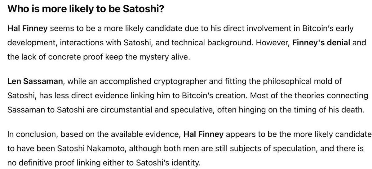 Hal Finney - Satoshi Nakamoto ? tweet media
