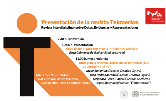 Mañana nos presentamos en sociedad a partir de las 9:30 en el hall de <a href="/UCMccinf/">Facultad Ciencias Información</a> con <a href="/rosacolmenarejo/">rosa colmenarejo 🦠🔫</a> de Universidad Loyola, Javier Senovilla y Juan Pedro Moreno de <a href="/Ogilvy/">Ogilvy</a>  más <a href="/thehardmenpath/">thehardme</a> hablando de #inteligenciaartificial. bit.ly/4ezqW3M