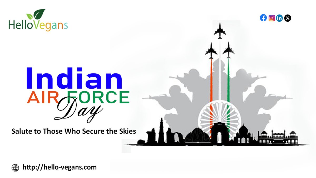 hello_vegans's tweet photo. Power in the air, peace on the ground: Let's honor our Air Force and foster kindness from sky to plate...
.
.
#airforce #indianforce #indianairforce #salute #freedom #fighter #pride #moment #indian #force #indianarmy #hellovegans https://t.co/LDW8byU4Tf