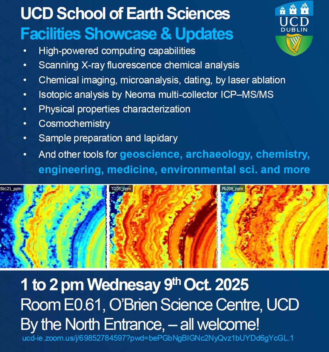 UCD Earth Sciences (@ucd_earth_sci) on Twitter photo 🌍 Excited about research collaborations? 🌟
Here's your chance to explore the cutting-edge facilities at <a href="/UCD_Earth_Sci/">UCD Earth Sciences</a> and meet the key contacts in our team! 🙌
Join us for an exclusive opportunity to hear from our expert researchers, who are also part of the <a href="/iCRAGcentre/">iCRAG Centre</a> team 🌍 Excited about research collaborations? 🌟
Here's your chance to explore the cutting-edge facilities at <a href="/UCD_Earth_Sci/">UCD Earth Sciences</a> and meet the key contacts in our team! 🙌
Join us for an exclusive opportunity to hear from our expert researchers, who are also part of the <a href="/iCRAGcentre/">iCRAG Centre</a> team