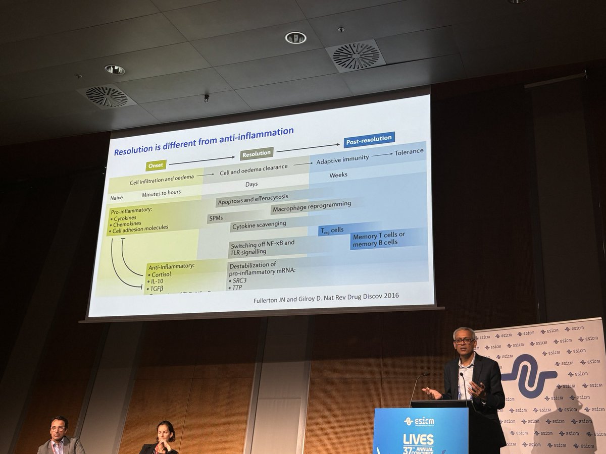 “Immune resolution is different from anti-inflammation” great talk by Manu Shankar Hari👏👏 <a href="/ESICM/">ESICM</a> #LIVES2024