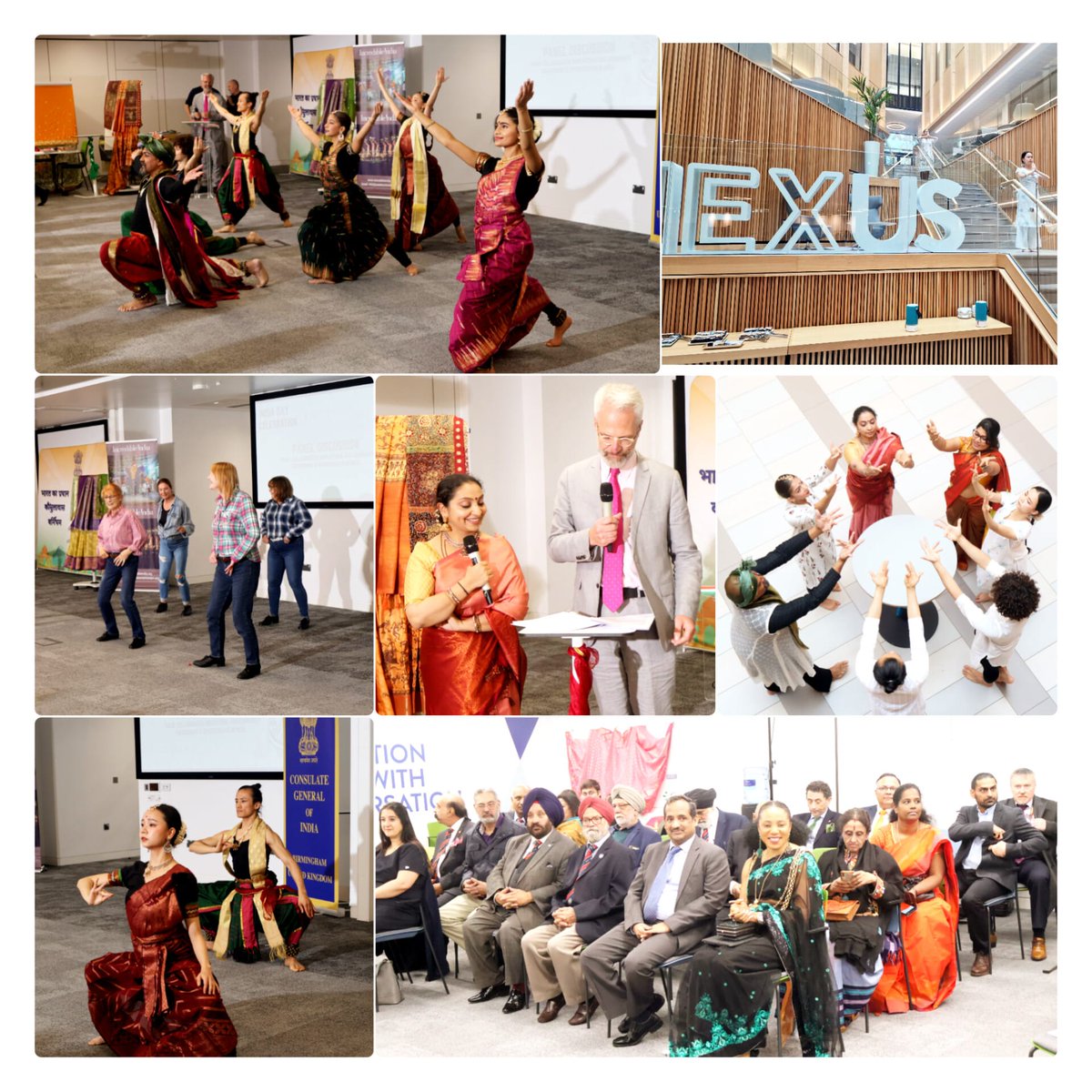 CGI_Bghm's tweet photo. #IndiaDay celebration @nexusunileeds! A day filled with knowledge transfer, insightful disc, cultural connections linking #NorthEngland to🇮🇳. CG @venkatifs highlighted the significance of this celebration. Students, academics &amp; communities came together to rejoice the occasion! https://t.co/z34RachEq1