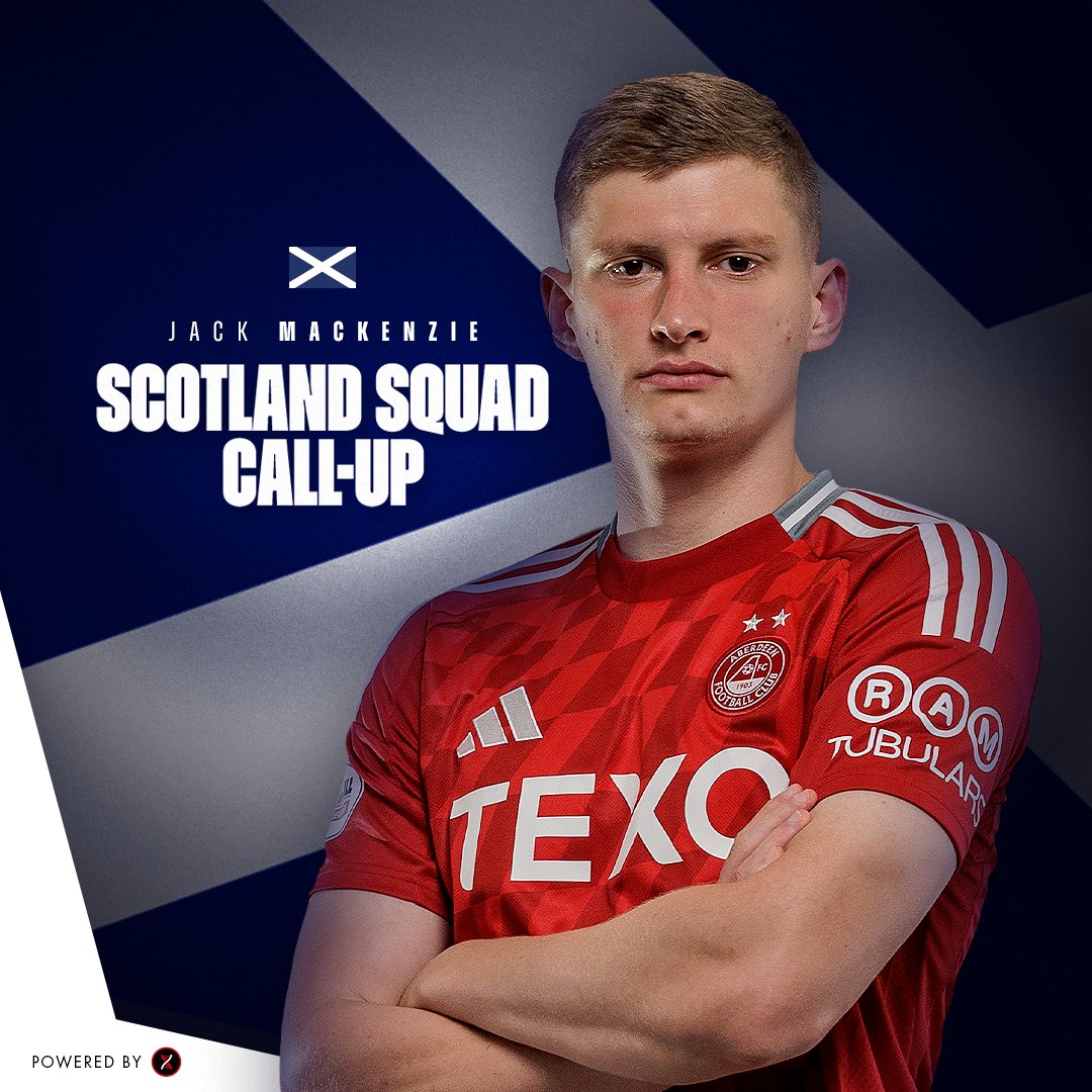 AberdeenFC's tweet image. Congratulations to @AberdeenFCYouth graduate Jack MacKenzie who has earned a deserved call up to the @ScotlandNT squad for the first time 🏴󠁧󠁢󠁳󠁣󠁴󠁿

Everyone at AFC is delighted for you Jack 👏