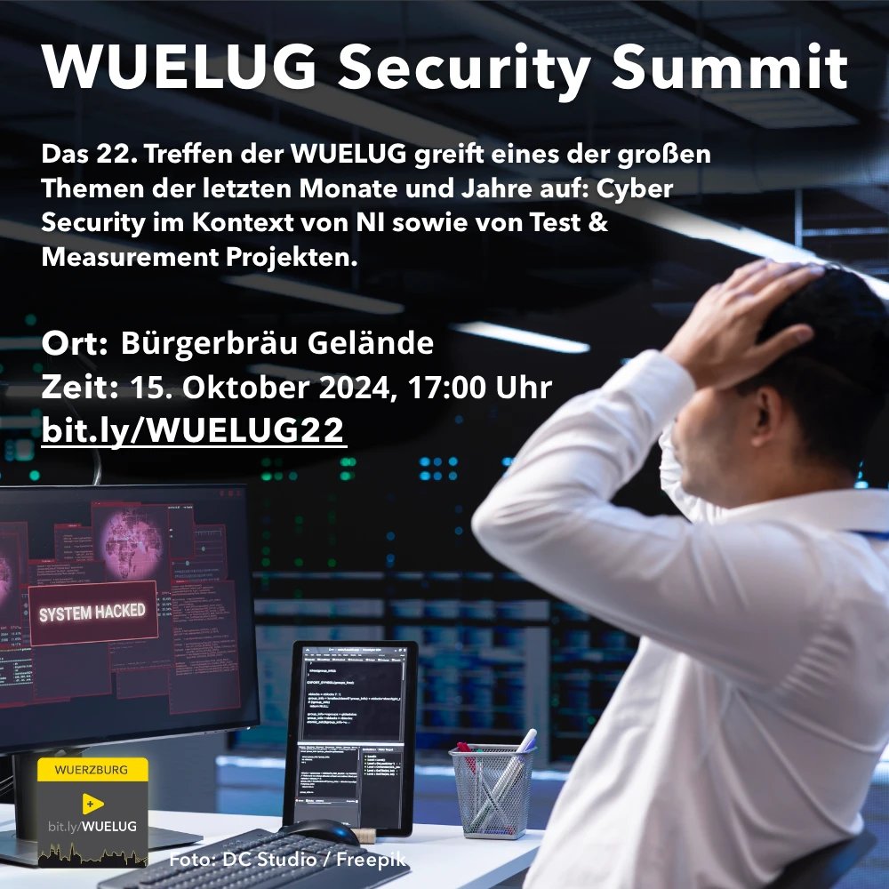 Hampel Software Eng. (@hampel_software) on Twitter photo 🔔WUELUG 22 incoming! Join us on Oct 15th at HSE HQ for a deep dive into Security. On our agenda: Matteo Bax & Stefan Kissel from <a href="/NIglobal/">NI (now part of Emerson)</a> on the "Current State of Security at NI/Emerson." Get in touch in our forum & sign up now👉 wuelug22.eventbrite.de 🔔WUELUG 22 incoming! Join us on Oct 15th at HSE HQ for a deep dive into Security. On our agenda: Matteo Bax & Stefan Kissel from <a href="/NIglobal/">NI (now part of Emerson)</a> on the "Current State of Security at NI/Emerson." Get in touch in our forum & sign up now👉 wuelug22.eventbrite.de