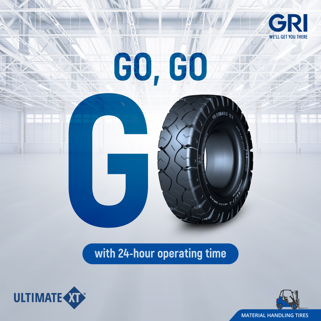 GRI_Tires's tweet photo. Experience 24 hours of unstoppable "GO" with GRI's ULTIMATE XT, designed to keep you moving, efficiently.

#GRI #SpecialtyTires #MaterialHandlingTires #ULTIMATEXT https://t.co/KbNkZPfsss