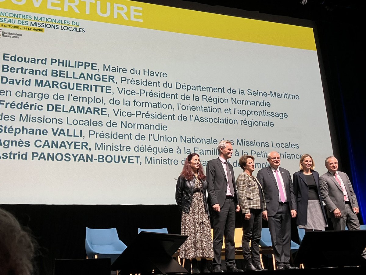 Françoise Raynaud (@fra_raynaud) on Twitter photo #Missionslocales2024. Interventions 2 ministres <a href="/ACanayer/">Agnès Canayer</a> et <a href="/AstridPanosyan/">Astrid Panosyan-Bouvet</a>. Engagement, compétences des salariés des ML reconnus. Les jeunes doivent être heureux, insérés. La bataille de l’emploi est loin d’être gagnée». <a href="/UNmissionlocale/">UNML</a> <a href="/LH_LeHavre/">Le Havre</a> <a href="/MLPaysYonnais/">Mission Locale Pays Yonnais</a> #Missionslocales2024. Interventions 2 ministres <a href="/ACanayer/">Agnès Canayer</a> et <a href="/AstridPanosyan/">Astrid Panosyan-Bouvet</a>. Engagement, compétences des salariés des ML reconnus. Les jeunes doivent être heureux, insérés. La bataille de l’emploi est loin d’être gagnée». <a href="/UNmissionlocale/">UNML</a> <a href="/LH_LeHavre/">Le Havre</a> <a href="/MLPaysYonnais/">Mission Locale Pays Yonnais</a>