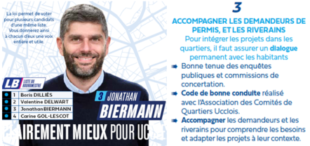 Après les élections du 13 octobre, continuer à accompagner les demandeurs de permis et les riverains. Information et dialogue.
<a href="/MR_Uccle/">MR UCCLE</a>