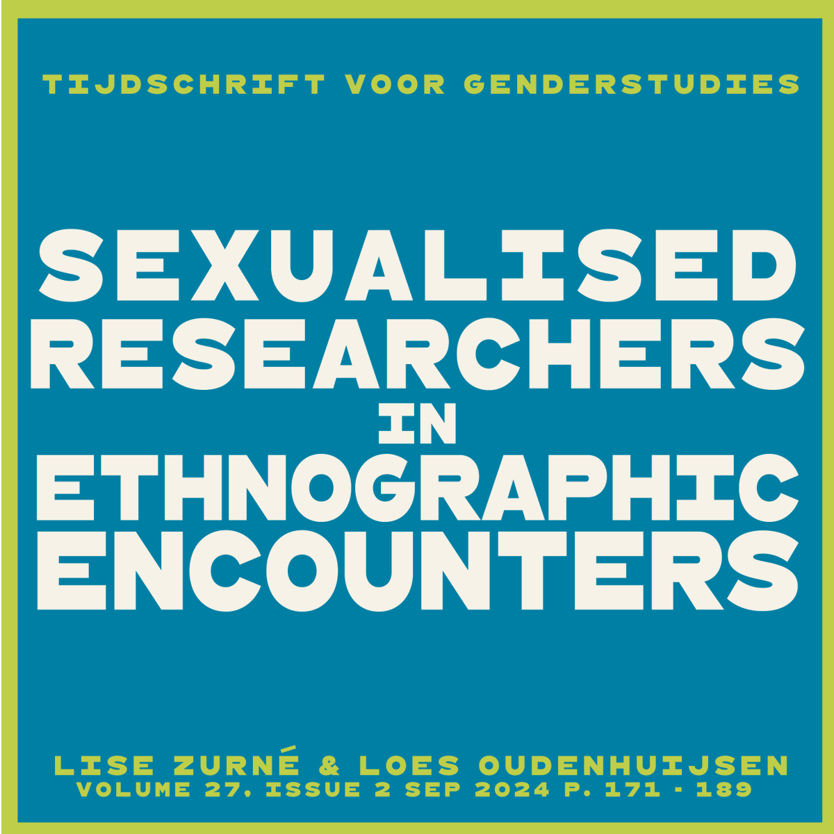 Tijdschrift voor Genderstudies tweet media