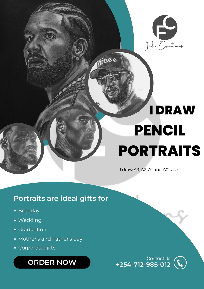 FelixMwendwa_'s tweet image. A HAND DRAWN PORTRAIT IS IDEAL AND HASSLE FREE GIFT OPTION FOR BIRTHDAY,  WEDDING, GRADUATION OR CORPORATE EVENTS. AVAILABLE IN A3,  A2 AND A1 SIZES. 

CALL/WHATSAPP 0712985012

#UhuruKenyatta #EndOfAnError Sonko Rigathi Gachagua Mutuse