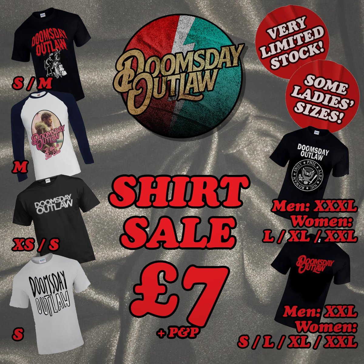 🚨SALE!🚨

Clearing a bit of room at Castle Doomsday and have veeeery limited stock of a few designs (single ones in most cases). Once they're gone, they're gone!
doomsdayoutlaw.com/store