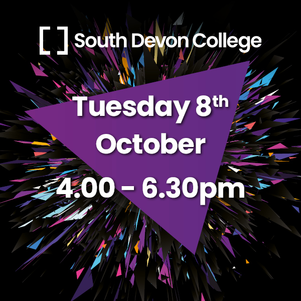 We are looking forward to welcoming you to our Open Evening! Meet our friendly tutors and enjoy a campus tour to give you the chance to see our facilities. Doors open at 4.00pm.
#SouthDevonCollege