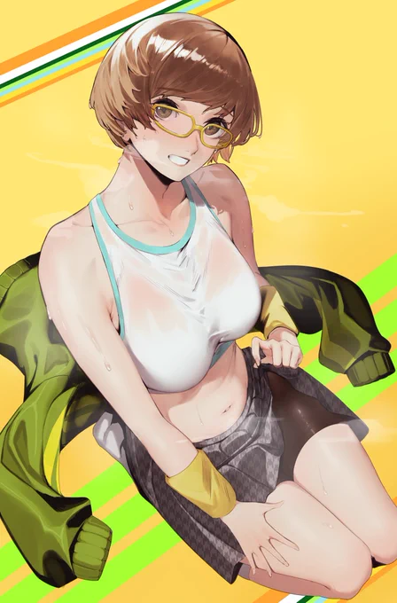 スト6で黒須さんに10先で負けたので、要望にお応えして描いたムンムン千枝ちゃん!#ペルソナ4 #persona4 