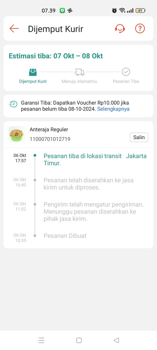 Mommyfarraqina's tweet photo. @AnterajaCare anteraja masih ada? paket sy dr tanggal 6 sore sampai pagi tadi dikekep di gudang transitnya.Kirim sesama Jkt dr tgl 6 sampai skrg msg di gudang.Isinya makanan gimana kabarnya itu? heran msh ada aja yg pk ekspedisi ini.Tlg dong di follow up paket sy.Makasih https://t.co/J4ORoo4SrH