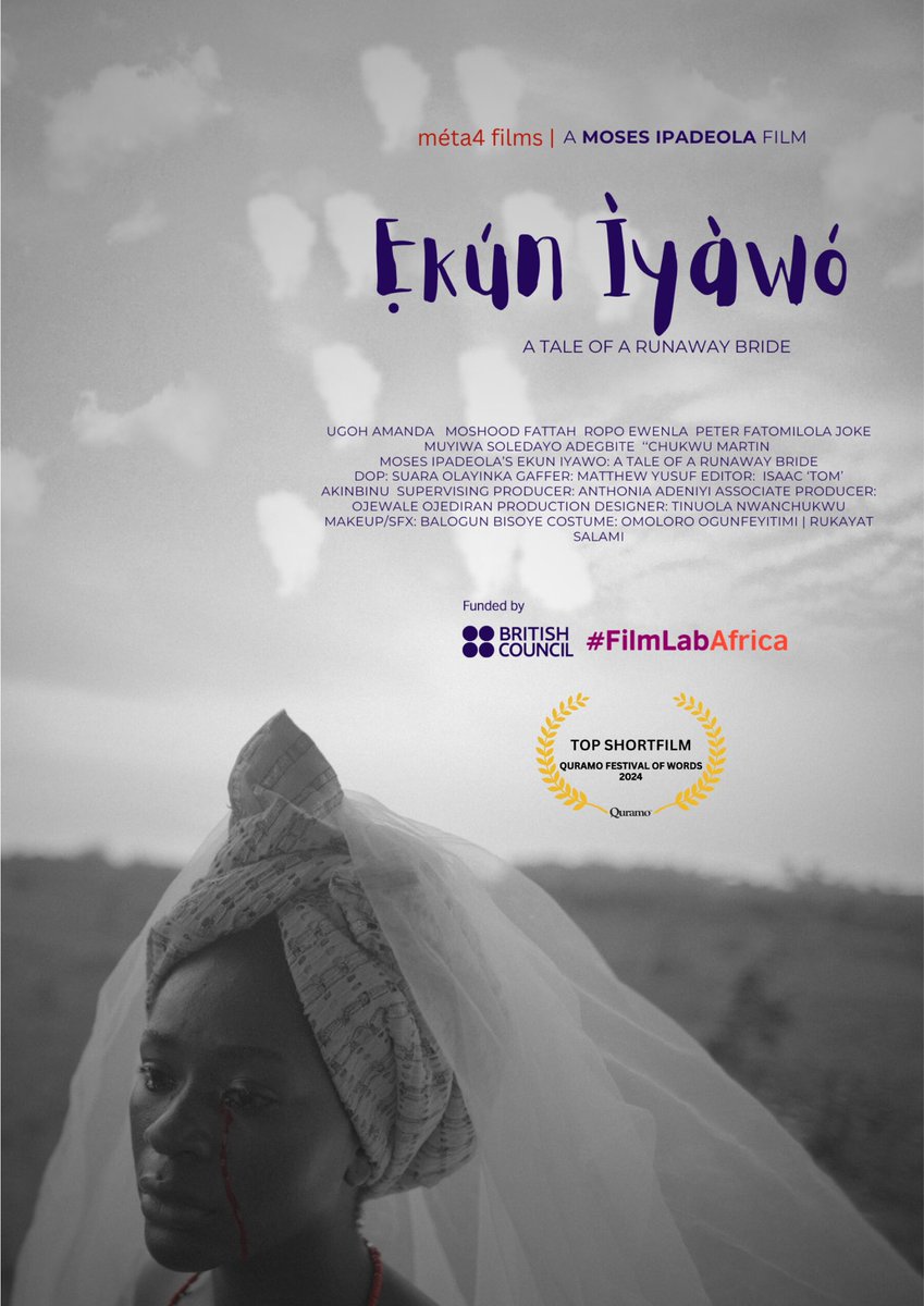 🎬🏆 And the Top Short Film of the QShorts Community Film Screening goes to…Ękùn Ìyàwò! 

Congrats to filmmaker Moses Ipadeola for winning the ₦100,000 cash prize for his outstanding storytelling and creativity at Quramo Festival of Words 2024! 🌟 #qfest2024