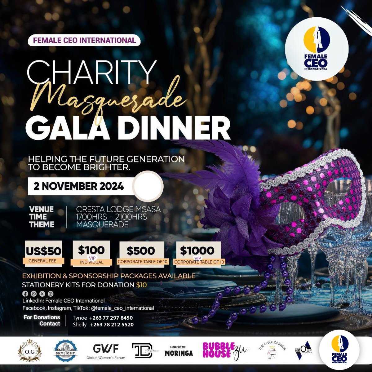 ms_tynoe's tweet photo. Join us in raising funds for 100 underprivileged rural children’s 2025 school fees and supplies.

🗓️ November 2, 2024
📍Cresta Lodge, Msasa.
🎟️ Tickets start at $50.

Let's make a difference together! 

#zimcelebs #harare https://t.co/HxQnDVZttZ