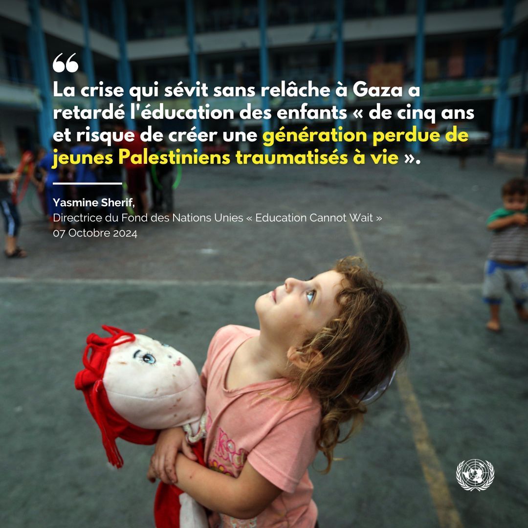 ONUGeneve's tweet photo. « L'éducation est notre meilleur investissement pour ouvrir les cœurs et les esprits » - @YasmineSherif1 @educannotwait
Depuis un an, Gaza est le lieu le plus dangereux au monde pour les enfants, selon l'@UNICEF_FR.
Ne laissons pas le conflit voler l'avenir des enfants.
#ECW24 https://t.co/gMD6RijEup