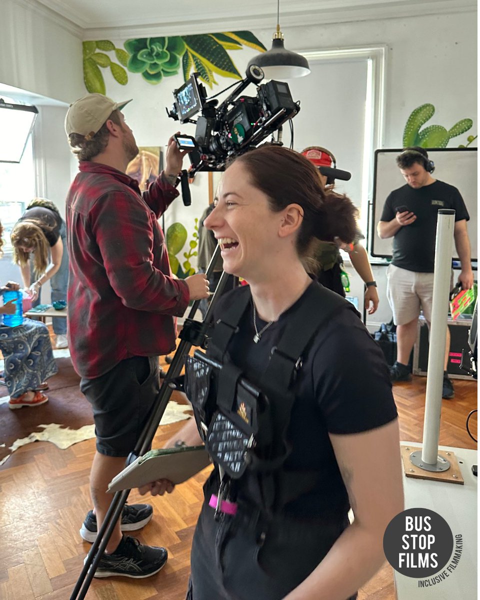 BusStopFilms's tweet image. Our very own Ruby Tuesday ♦️✌️🎥. Tuesday is one of our amazing crew members and works as a First Assistant Director on our film projects. Helping our director’s, participants and ensuring efficiency on set. #inclusivefilmmaking