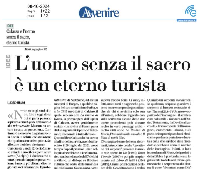 Calasso è uno scrittore originale, eccezionale, creatore di un stile personalissimo i cui i materiali, lavorati con prosa mirabile e sobria, sono la mitologia greca in dialogo con la letteratura contemporanea (da Baudelaire a Kafka), la Bibbia intera e molti testi sacri orientali