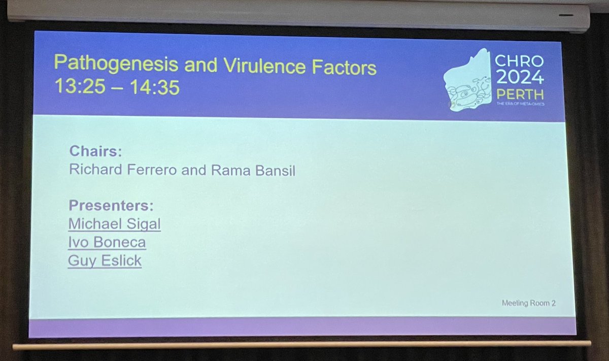 Elisabeth Bik (@microbiomdigest) on Twitter photo I am now attending one of the three parallel sessions about 'Pathogenesis and Virulence Factors of Helicobacter and Campylobacter', where we will hear from three speakers.
#CHRO2024 I am now attending one of the three parallel sessions about 'Pathogenesis and Virulence Factors of Helicobacter and Campylobacter', where we will hear from three speakers.
#CHRO2024
