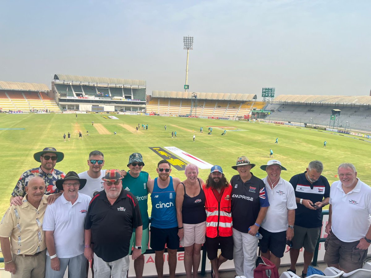 TheBarmyArmy's tweet photo. Good morning from the Barmy Army contingent locked in 🇵🇰

#PAKvENG https://t.co/SkIfWtYcai