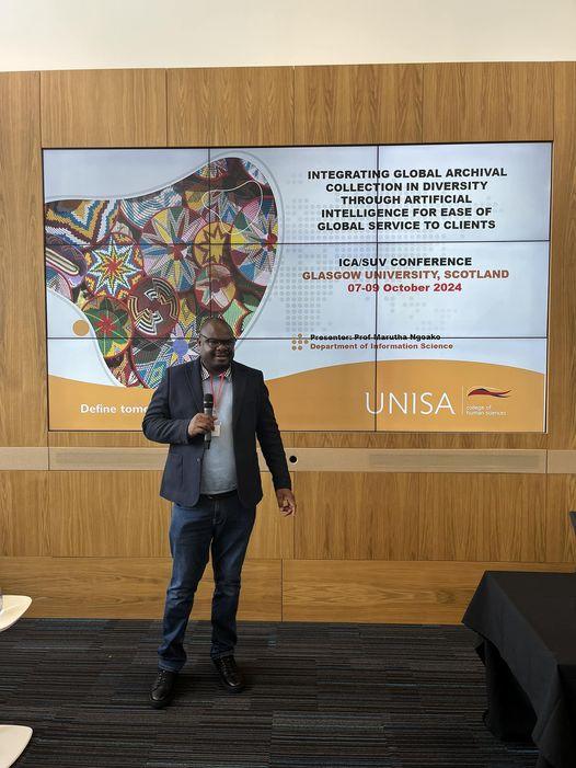 Marutha Presents in ICA/SUV Conference 2024

Professor Marutha Ngoako presented his paper titled “Integrating global archival collection in diversity through artificial intelligence for ease of global service to clients” this week.

Full story:facebook.com/photo/?fbid=99…