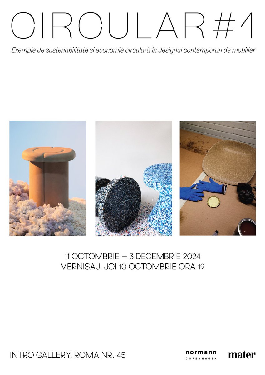 IntroDesign's tweet image. Expoziție nouă la Intro Gallery: CIRCULAR#1, exemple de sustenabilitate și economie circulară în designul contemporan de mobilier - mailchi.mp/introdesign/im…