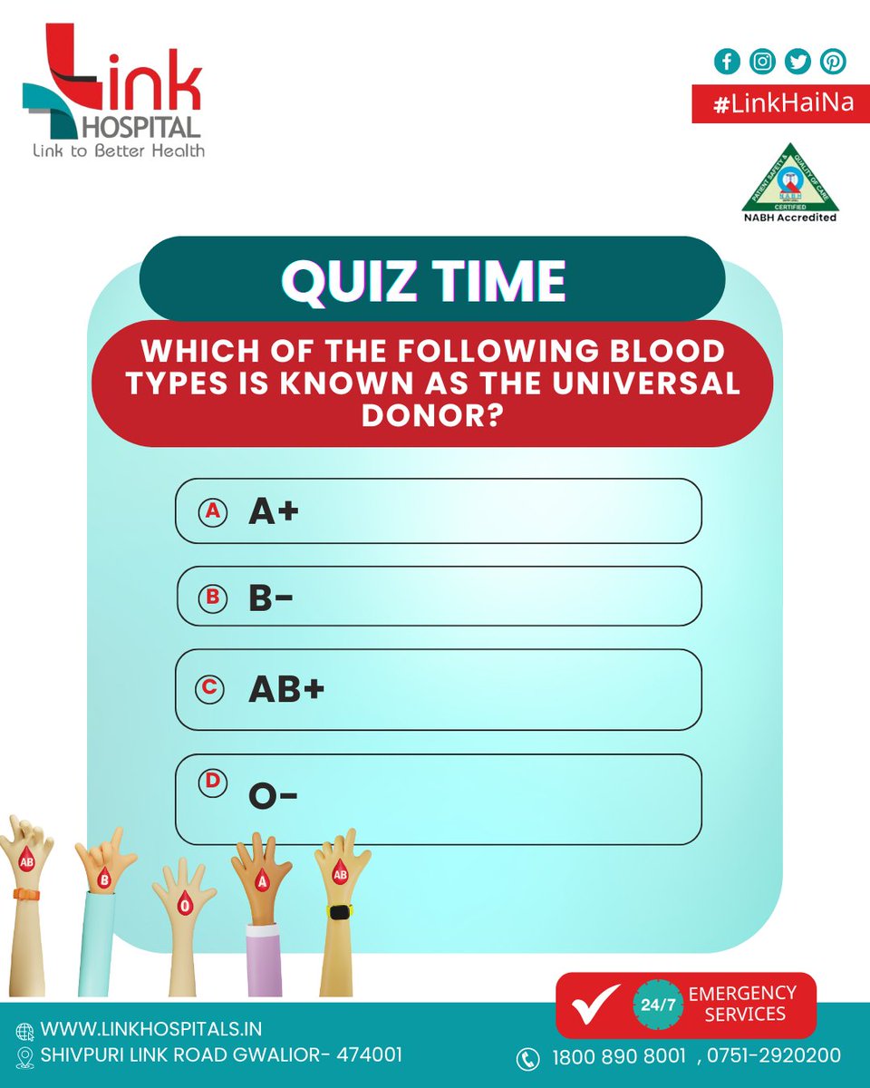 LinkHospital's tweet photo. "Take part in an exciting quiz at Link Hospital! Test your knowledge, uncover fascinating facts, and delve into the realm of healthcare. Get ready for a fun and educational adventure! 🧠✨🏥"
.
.
.
#QuizTime #quiztime #quiz #quizzes #QuizChallenge #quizinstagram #hospitalquiz https://t.co/BsgtNYqpzu