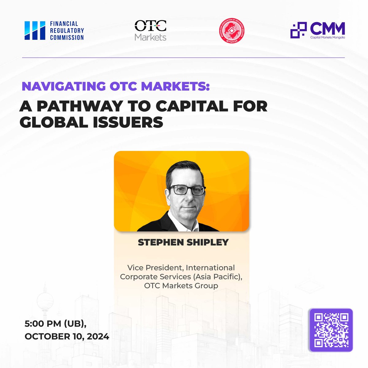 OTC Markets Group дээр хувьцаа хэрхэн арилжих болон хоёрдогч зах зээл дээр хөрвөх чадвараа нэмэгдүүлэх боломж, шалгуур, шаардлага, үе шат мөн бусад боломжит хөрөнгийг хэрхэн татан төвлөрүүлэх талаар вебинар болно.
frc.mn/#/view/6965