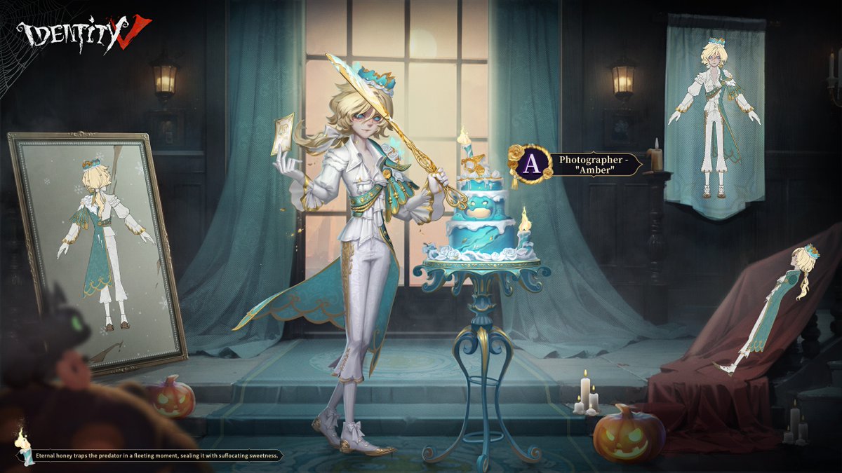 Dear Visitors,
The soul will rest in the serene beauty of an eternal pause. A costume “Amber” for Photographer will be available soon!
#IdentityV #Photographer