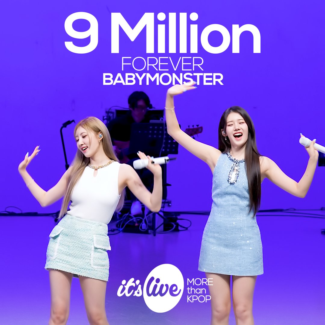 itsLIVEofficial's tweet photo. 🎵BABYMONSTER “FOREVER” 
https://t.co/ZNHOQOCtKS

베이비몬스터의 “FOREVER” 900만뷰 돌파🥳
BABYMONSTER “FOREVER” Over 9 Million Views🎉

#itsLive #BABYMONSTER #FOREVER #베이비몬스터 #루카 #파리타 #아사 #아현 #라미 #로라 #치키타 #밴드 #KPOP #잇츠라이브 https://t.co/unTKhptb87