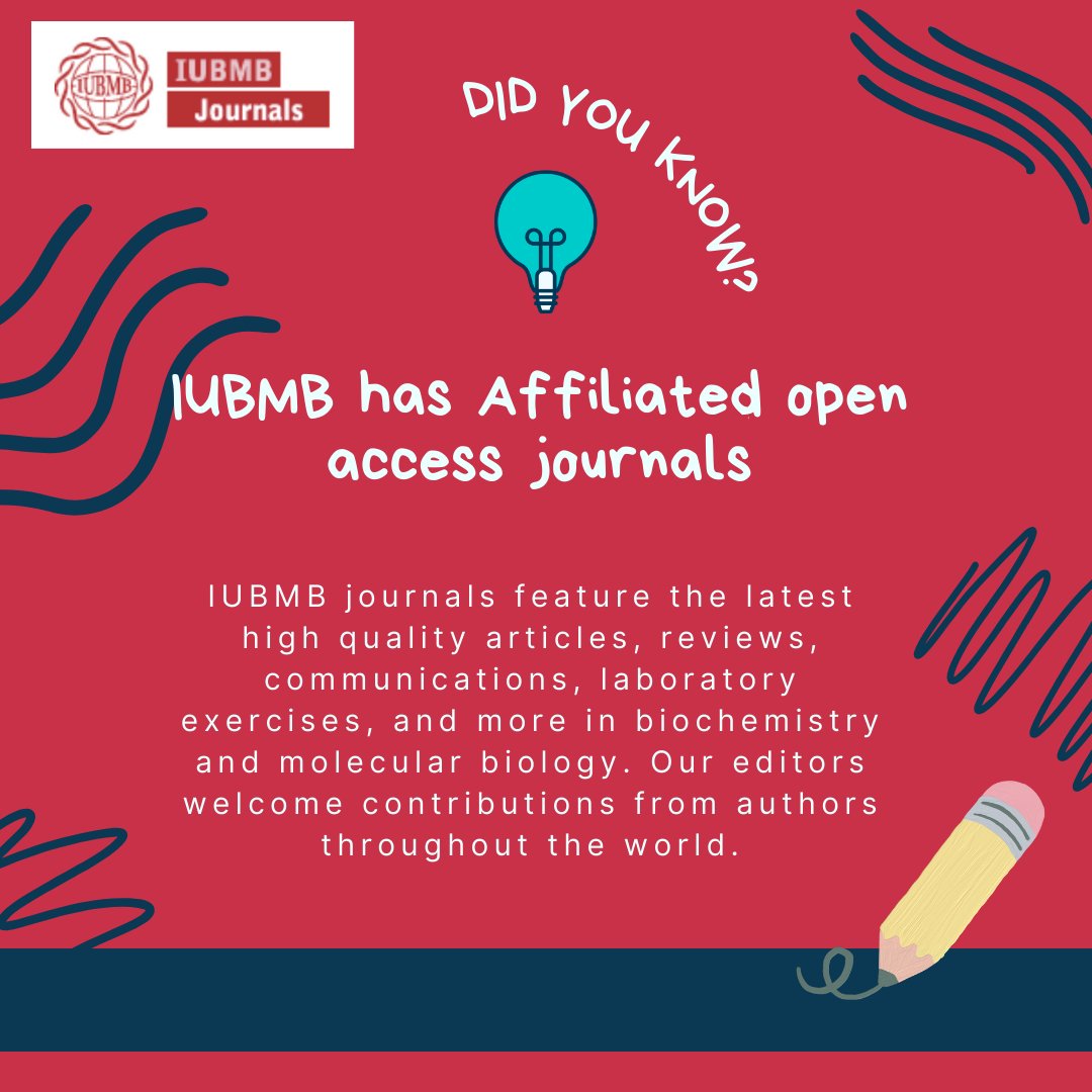 iubmb_trainee's tweet photo. Did you know the IUBMB has 7 affiliated open-access journals? π
Scan the QR code or click here to explore more: https://t.co/2f4d1yF1VS
#IUBMB #CellPressNews #WileyGlobal #TrendsBiochem #sciencedirect https://t.co/9T07hTMlTO