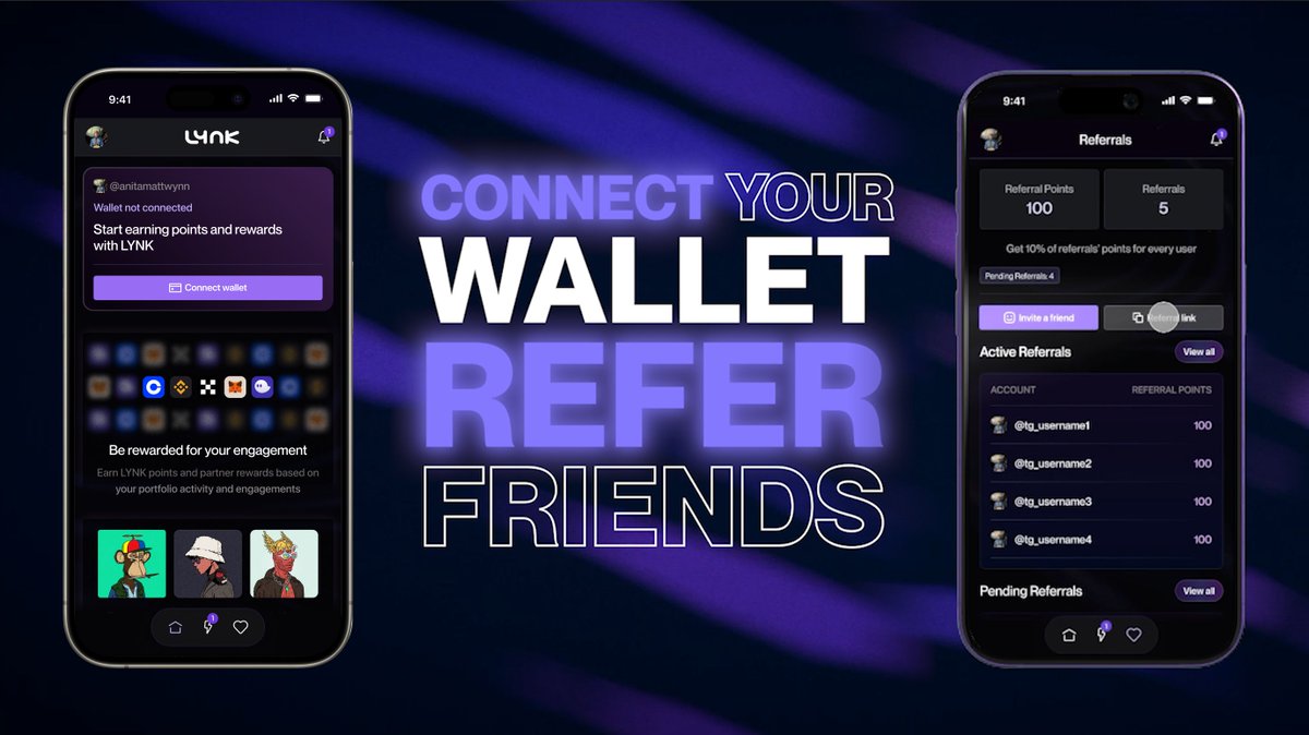 0xdebbie's tweet photo. 🔥 LYNK -  連接錢包 賺取積分 🔥

✍️項目簡介
LYNK 是一項革新的 Web3 Wallet Messaging 協議，安全地連接用戶的錢包與社交帳戶。讓公司能夠在保持您隱私安全的情況下，傳遞高度定向的消息。🔒

🎉如何賺取積分呢？
1⃣ 通過鏈結：https://t.co/c0tC36iJwC
2⃣ 連接錢包 (實際操作用電腦就比較好，連接好之後可能要等 5 - 10 分鐘去計算分數，然後你就可以看到你的分數
3⃣ 錢包分數多少由不同因素去決定：錢包新舊、錢包價值、交易條數等等
4⃣ 也可以透過邀請好友來賺取更多積分

🔒安全 & 隱私
可能很多人聽到要連接錢包，相信最擔心就是安全性、會否被盜去資產。LYNK 對連接的錢包只有讀取權限，不能進行交易。此外，他們使用高級加密技術來保障您的數據安全。沒有人能將您的檔案與您的錢包或身份聯繫起來。您的資訊始終由您掌控。

🤔為何要使用 LYNK?
對用戶：將加密貨幣錢包連接到 LYNK，並開始獲得獎勵。您的錢包檔案越好，您賺取的積分就越多！💰

對項目方：在擁擠的市場中脫穎而出，直接在Telegram上觸達您的理想受眾。透過LYNK的高級定向功能，您的消息將在正確的時間送達正確的人手中。🎯

🐶總結

簡單來說，LYNK 是一個極具創新性的協議，整合不同區塊鏈上的錢包，還提供了一個令人期待的積分和空投計劃。無論對項目方還是用戶都提供了方便性，透過在 Telegram 上的應用，LYNK 能迅速擴大用戶基礎，從而推動其生態系統的發展！

#LYNK #REWARDS #WEB3 #WALLET