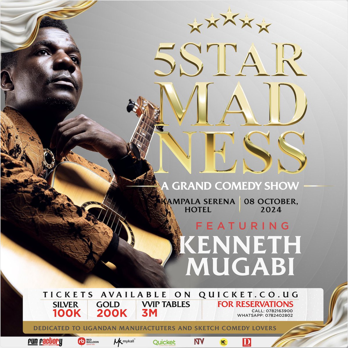 DailyMonitor's tweet photo. Get ready to laugh till you drop with Uganda's top comedians, joined by amazing artists, all hitting the stage on October 8th, 2024, at Kampala Serena Hotel!
For more details, call 0782163900 or 0782402802.
#5StarMadness #KampalaNights #SerenaHotel #Oct8th" https://t.co/bKGSC0MYT1
