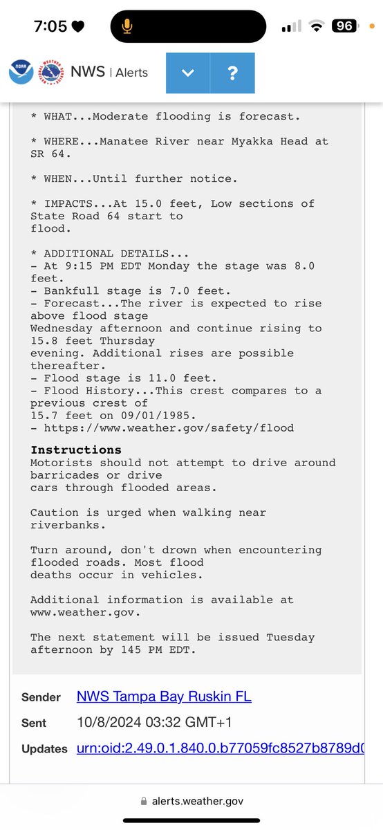 Sache8888's tweet image. #FLOODALERT
#MANATEE #FLORIDA