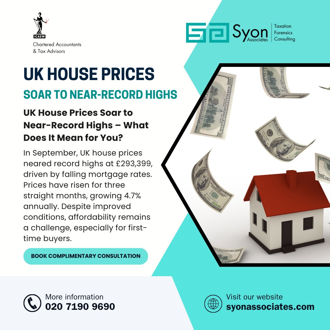 SyonAssociates's tweet photo. UK House Prices Soar to Near-Record Highs – What Does It Mean for You?
Click here for complimentary consultation
https://t.co/pjtnQHUVtd
#accountingservices #Taxation  #ukconsultant #UKaudit #FinancialServices
 #BBUK #WWERaw #thicktrunktuesday #AVLMUN #UniversityChallenge https://t.co/nYobsd1cxH