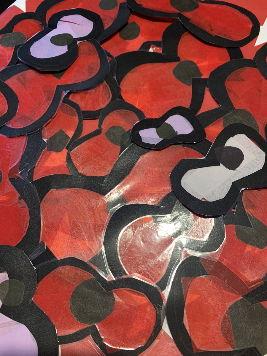 We were very busy last night making “stained glass” poppies for a display in our village. Brown Owl thought we might need a couple of sessions to do these but we made 162!!!

#remembrance <a href="/PoppyLegion/">Royal British Legion</a>