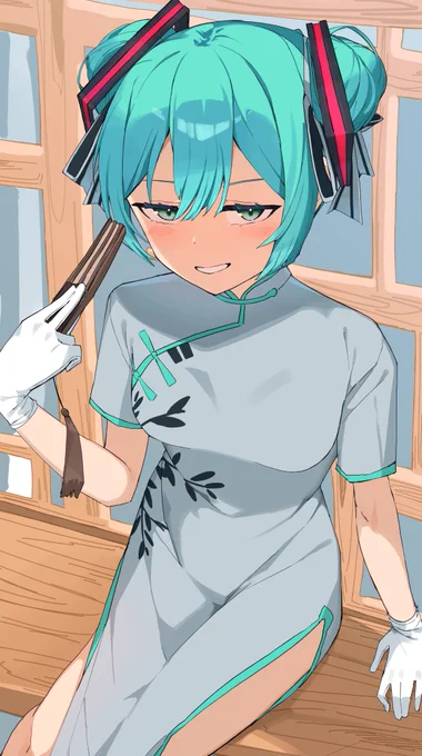 #初音ミク 顔上手く描けてる気がする