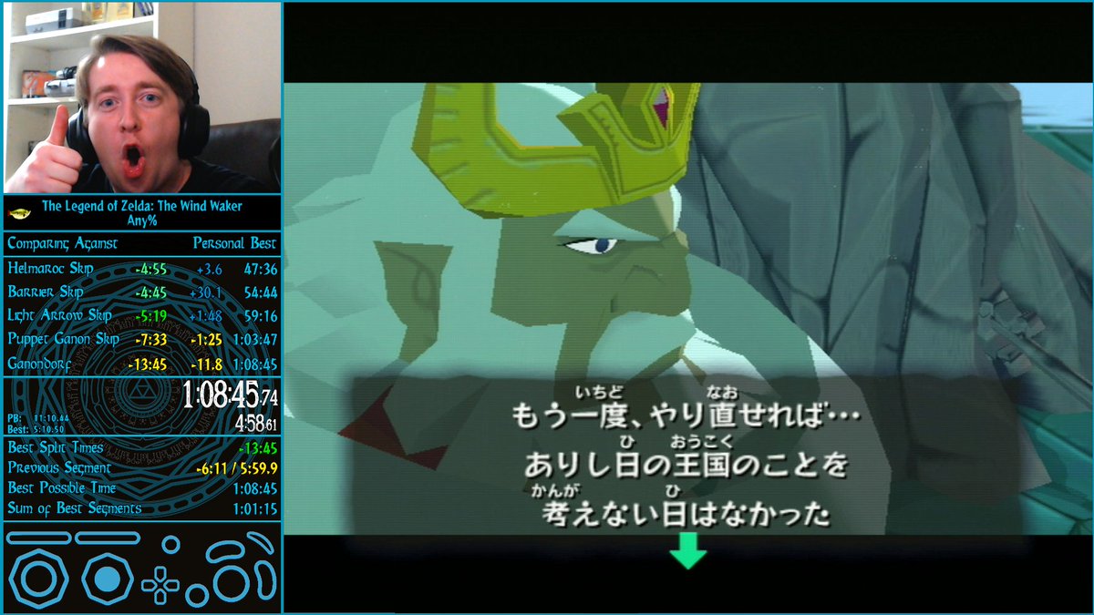 y'all ever skipped over an entire ten minute barrier? New routes sick, deciding to call it here for TWW grinding for the 3d challenge. 

I can improve this, and likely will, but its time to move on! SS or TotK next!